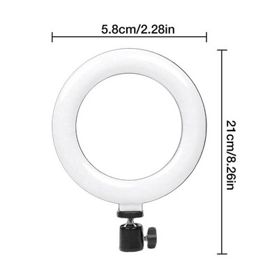 Selfie Fill Light Clip σε Led Light για τηλέφωνο USB Selfie Ring Light με θήκη τηλεφώνου Επιτραπέζιο τρίποδο Λειτουργίες φωτισμού Τηλεχειριστήριο για IOS