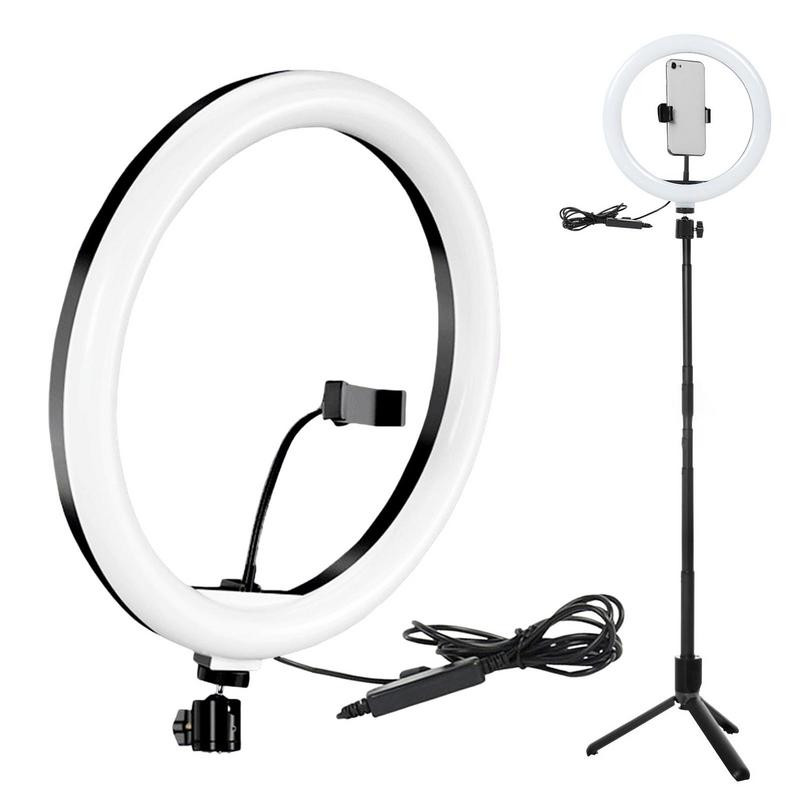 Selfie Fill Light Clip σε Led Light για τηλέφωνο USB Selfie Ring Light με θήκη τηλεφώνου Επιτραπέζιο τρίποδο Λειτουργίες φωτισμού Τηλεχειριστήριο για IOS