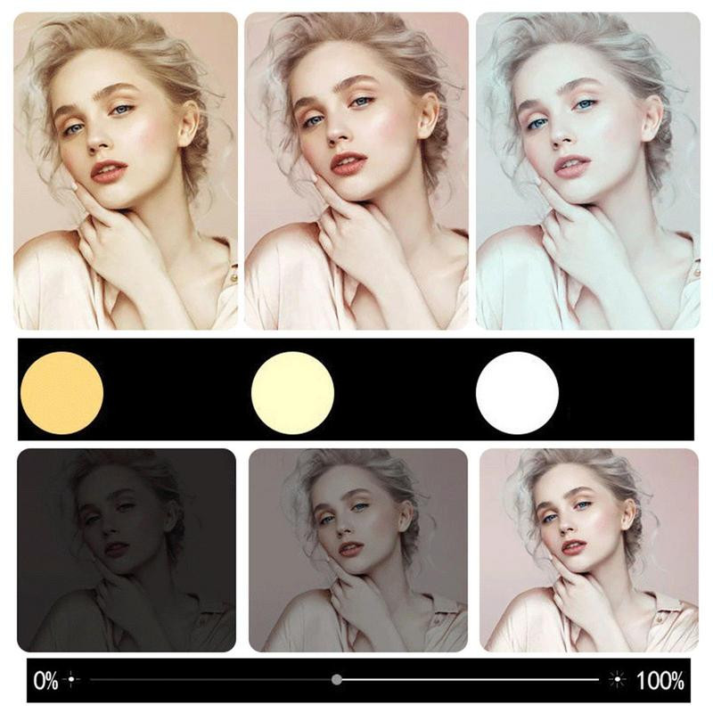 Selfie Fill Light Clip σε Led Light για τηλέφωνο USB Selfie Ring Light με θήκη τηλεφώνου Επιτραπέζιο τρίποδο Λειτουργίες φωτισμού Τηλεχειριστήριο για IOS