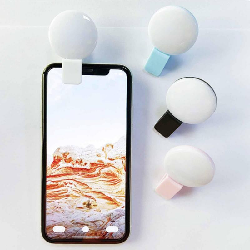 Mini asmenukės žiedo lemputė, nešiojama prisegama asmenukės užpildymo lemputė, įkraunama USB baterija, LED užpildymo lemputė, skirta mobiliajam telefonui