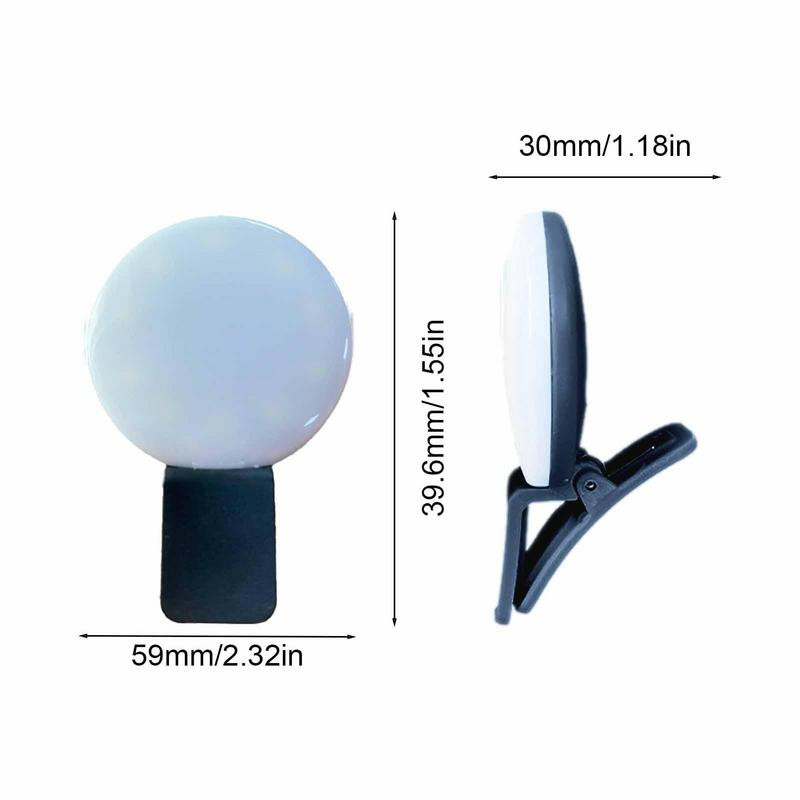 Mini asmenukės žiedo lemputė, nešiojama prisegama asmenukės užpildymo lemputė, įkraunama USB baterija, LED užpildymo lemputė, skirta mobiliajam telefonui