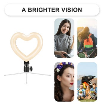 Selfie Ringlight 6-инчов димируем сърцевиден ефект на диафрагмата Запълваща светлина във формата на сърце Led светлина Запълваща светлина във формата на сърце