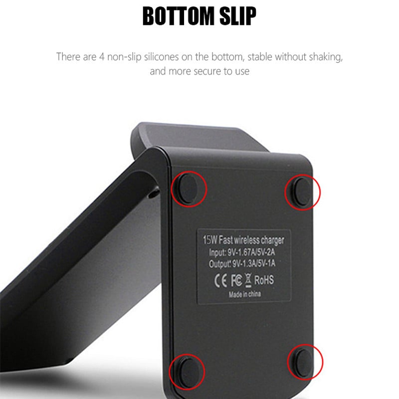 15 W greitas belaidis įkroviklis skirtas iPhone 14 13 12 11 ProMax X XS Samsung S21 S20 S10 Note 20 Huawei Xiaomi 9 10 telefono įkrovimo stovas