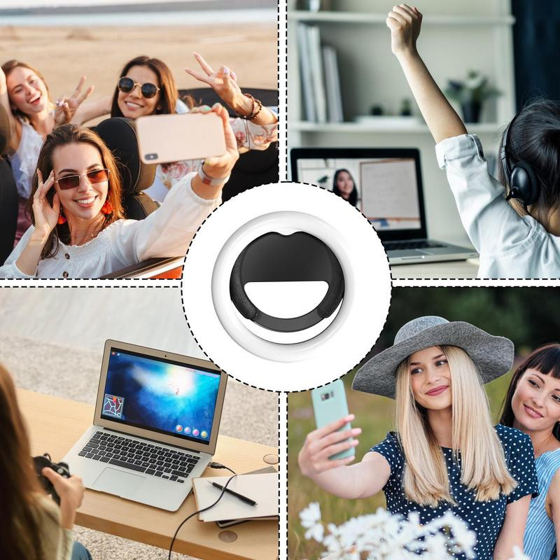 Pārnēsājams mini pašbildes zvana gaisma Tālruņa zvana gaisma USB uzlādējams klips mobilajā telefonā uzpildes lampas gredzens mobilā tālruņa pašbildes gaisma