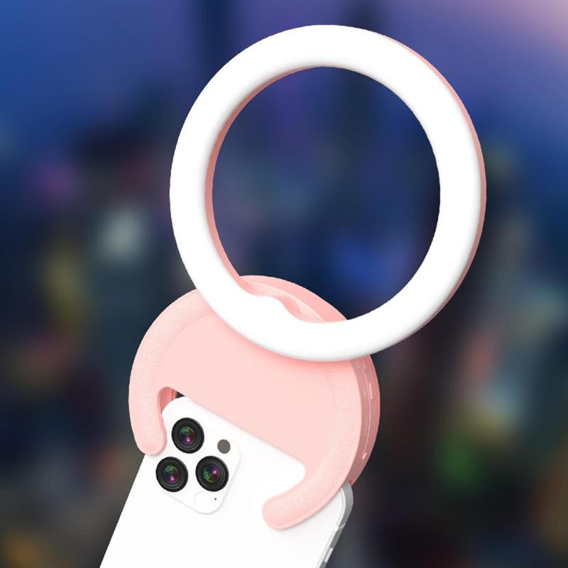 Pārnēsājams mini pašbildes zvana gaisma Tālruņa zvana gaisma USB uzlādējams klips mobilajā telefonā uzpildes lampas gredzens mobilā tālruņa pašbildes gaisma