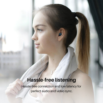 Ακουστικά TOZO A1 Bluetooth 5.3, Μίνι ασύρματα ακουστικά, ακουστικά μέσα στο αυτί, ενσωματωμένο μικρόφωνο, ακουστικά καθηλωτικού ήχου
