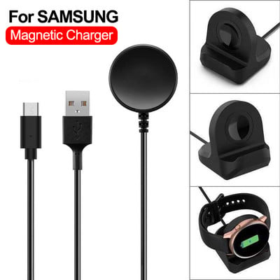 Kiirlaadija kaabel Samsung Galaxy Watch 6 5 Pro 4 Active 2 laadimisdoki kinnitusklambriga USB/C-tüüpi laadija jaoks Galaxy Fit 2 SM-R220 jaoks