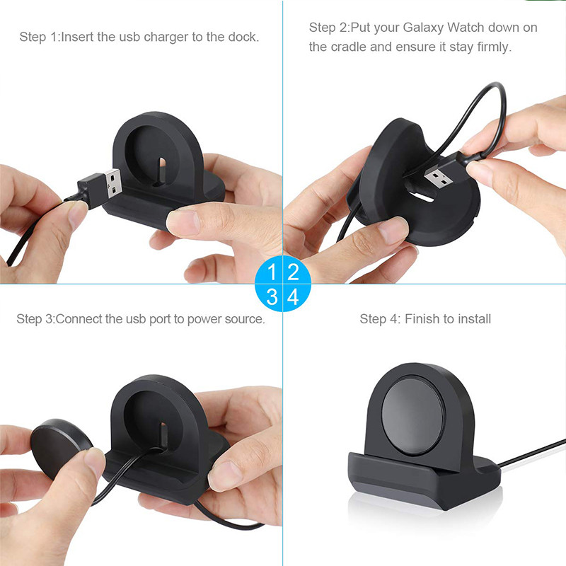 Kabel za brzi punjač za Samsung Galaxy Watch 6 5 Pro 4 Active 2 nosač priključne stanice za punjenje USB/tip c punjač za Galaxy Fit 2 SM-R220