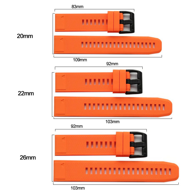 Ātri noņemama siksniņa Garmin Fenix 3 5 5X 5S Plus 6 6X 6S Pro 7 7S 7X 945 Viedā pulksteņa siksniņa 26 22 20 mm Silikona rokassprādze
