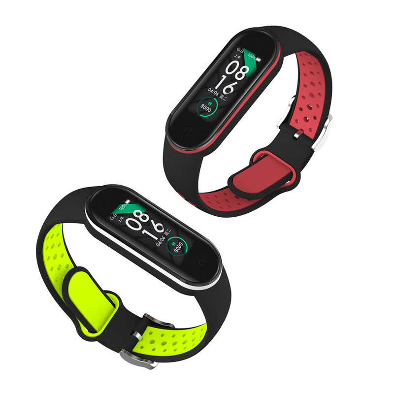 Sportrihm Xiaomi MiBand 4 5 6 7 rihma asendusvärvi silikoonist randmepaela TPU rihm Xiaomi MiBand 3 4 5 6 7 rihma jaoks