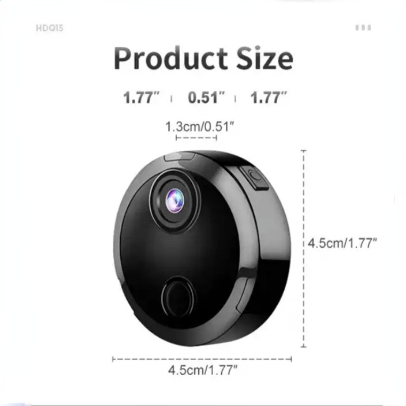 HDQ15 nakts redzamības bezvadu Wifi mini kamera 1080P tālvadības monitors kustības noteikšanas mājas drošības kameras novērošanas ierakstītājs
