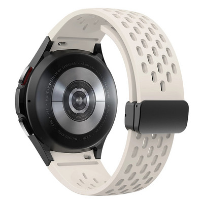 20 mm 22 mm cauruma silikona magnētiskā siksniņa Samsung Galaxy Watch 6 4 klasiskajai rokassprādzei Samsung Watch 5pro Active2 Gear S3 Band