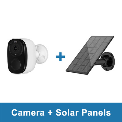 Kamera s baterijom od 3 MP i solarnim panelima od 3 W u punoj boji, noćno gledanje, sigurnosna zaštita, Wifi survalance kamera, vanjska mini video kamera