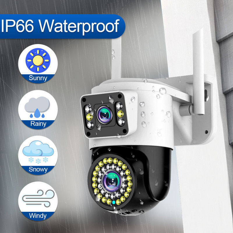 LLSEE CCTV kamera 360, CCTV kamera YOOSEE, Wifi, 8MP ūdensnecaurlaidīga 360, panoramēšanas tālvadības novērošanas kamera, āra IP drošības kamera