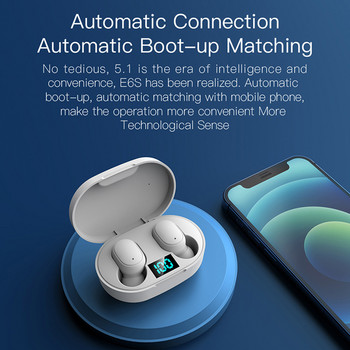 Ακουστικά Bluetooth E6S TWS Ασύρματα ακουστικά bluetooth Ακουστικά ακύρωσης θορύβου με ακουστικά μικροφώνου για Xiaomi Samsung