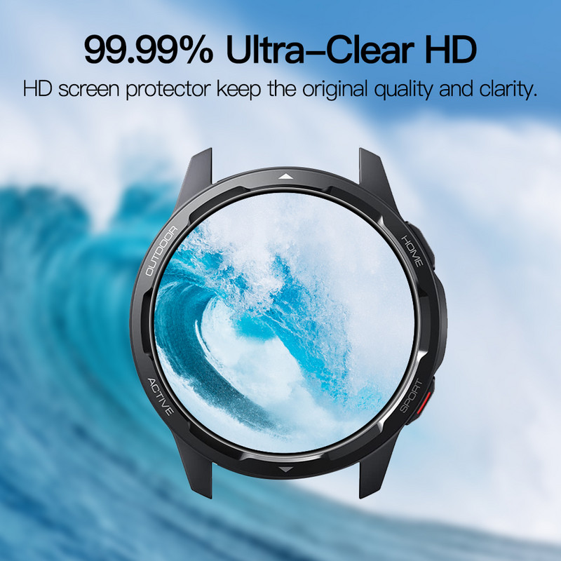 20D ekrāna aizsargplēve Xiaomi Mi Watch S1 Active / S2 42MM 46MM Full Cover Mīksta aizsargplēve Xiaomi Color 2 (nav stikla)