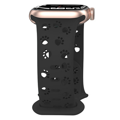 Leoparda gravēta siksniņa Apple pulksteņa siksniņai 44 mm 40 45 49 mm 41 38 42 mm silikona siksniņa iwatch sērijas 7 se 3 6 8 ultra aprocei