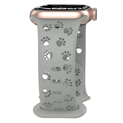 Leoparda gravēta siksniņa Apple pulksteņa siksniņai 44 mm 40 45 49 mm 41 38 42 mm silikona siksniņa iwatch sērijas 7 se 3 6 8 ultra aprocei