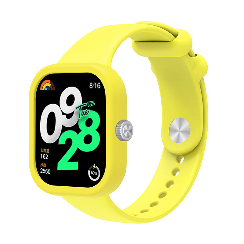 Silikona aizsargmaciņš + siksniņa Redmi Watch 4 rokassprādzes aprocei viedā pulksteņa siksnas piederumi