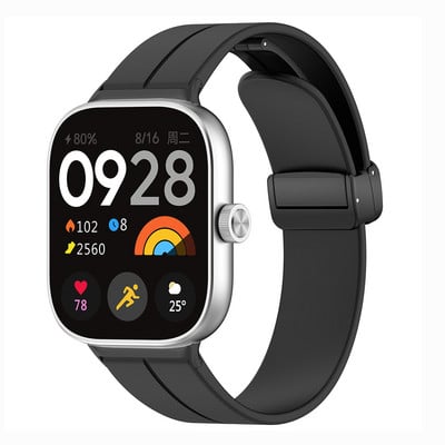 Magnetiline silikoonrihm Xiaomi Mi Band 8 Pro naiste jaoks, meeste pehme kella käevõru rihma aas Redmi kella 4 jaoks, asendamine