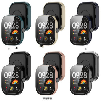 Калъф от закалено стъкло за Xiaomi Redmi Watch 4 3 Lite Активен смарт часовник Каишка за броня Shell Cover Протектор на екрана Watch4 Watch3