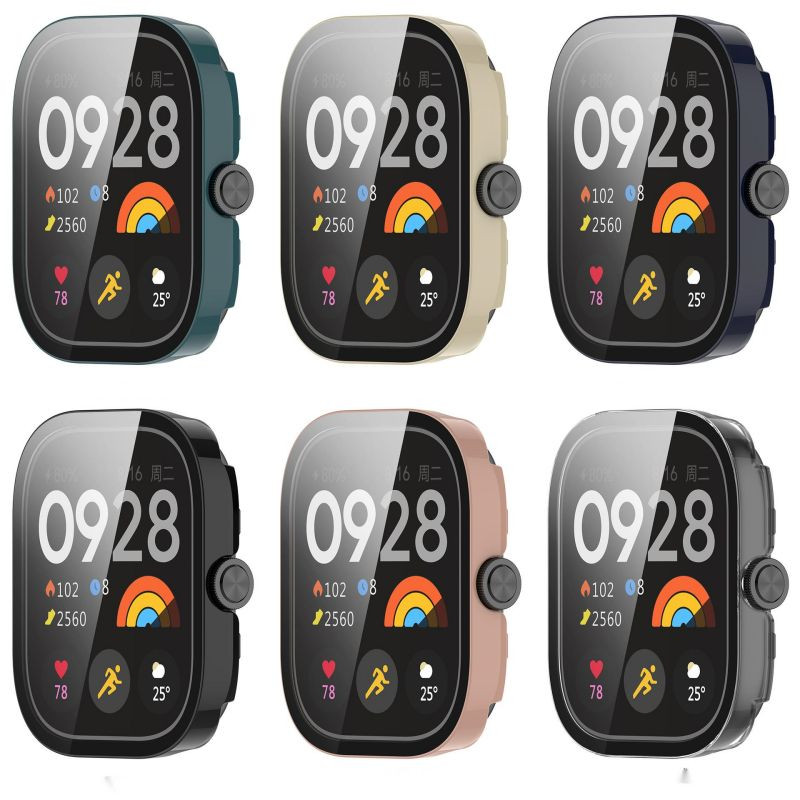 Karastatud klaasist ümbris Xiaomi Redmi käekellale 4 3 Lite Active Smart Kella rihm kaitseraua kesta kate Ekraanikaitse Kell4 Watch3