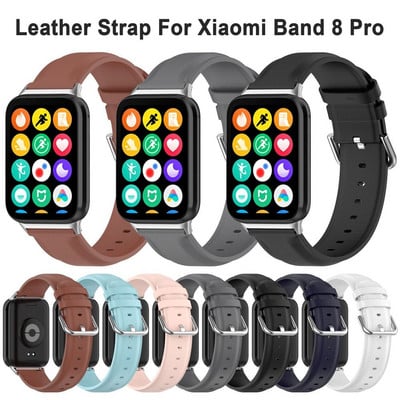1 tk nahast kellarihm Mi Band 8 Pro käevõru kellarihmade jaoks Xiaomi Band 8 Pro asenduskäepaelte tarvikud