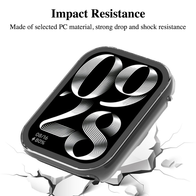 Rūdīts stikls + datora vāciņš priekš Xiaomi Mi Band 8 Pro pilna pārklājuma aizsargājošs bufera futrālis Mi 8Pro ekrāna aizsargu piederumiem