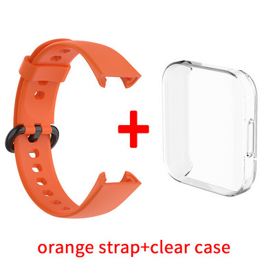 Szíj+tok Redmi Watch 2 Lite Smart Band védőtokhoz Szilikon csuklópánt karkötőszíj Redmi Watch2 Lite tartozékokhoz