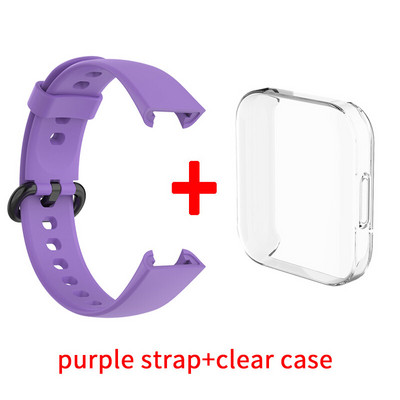 Szíj+tok Redmi Watch 2 Lite Smart Band védőtokhoz Szilikon csuklópánt karkötőszíj Redmi Watch2 Lite tartozékokhoz