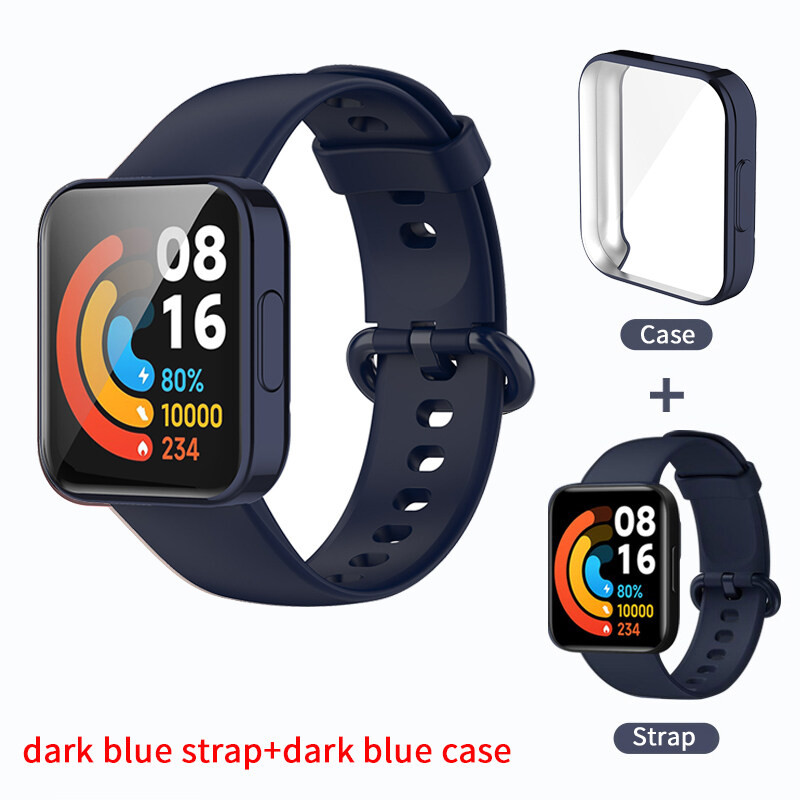 Szíj+tok Redmi Watch 2 Lite Smart Band védőtokhoz Szilikon csuklópánt karkötőszíj Redmi Watch2 Lite tartozékokhoz
