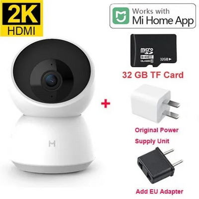 Oriģinālā viedā kamera 2K 1296P HD 360 leņķa WiFi nakts redzamības tīmekļa kameras video IP kameras mazuļa drošības monitors Xiaomi Mihome APP
