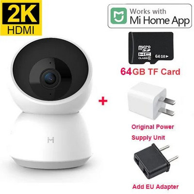 Oriģinālā viedā kamera 2K 1296P HD 360 leņķa WiFi nakts redzamības tīmekļa kameras video IP kameras mazuļa drošības monitors Xiaomi Mihome APP