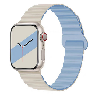 Silikonski magnetski remen s petljom za remen za Apple sat serije 8 7 Ultra 49 mm 45 44 42 40 38 mm iWatch correa 6 SE 5 4 3 pametna narukvica