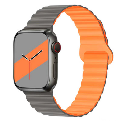 Silikonski magnetski remen s petljom za remen za Apple sat serije 8 7 Ultra 49 mm 45 44 42 40 38 mm iWatch correa 6 SE 5 4 3 pametna narukvica