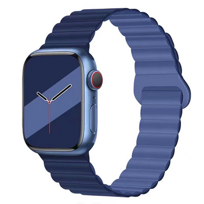 Silikonski magnetski remen s petljom za remen za Apple sat serije 8 7 Ultra 49 mm 45 44 42 40 38 mm iWatch correa 6 SE 5 4 3 pametna narukvica