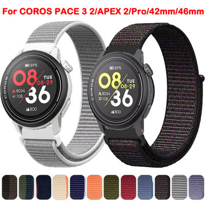 COROS PACE 3 spordi nailonist rihmarihma jaoks mõeldud COROS APEX 2 Pro/PACE 2 randmepaela jaoks APEX 46 mm 42 mm käevõru kellarihm