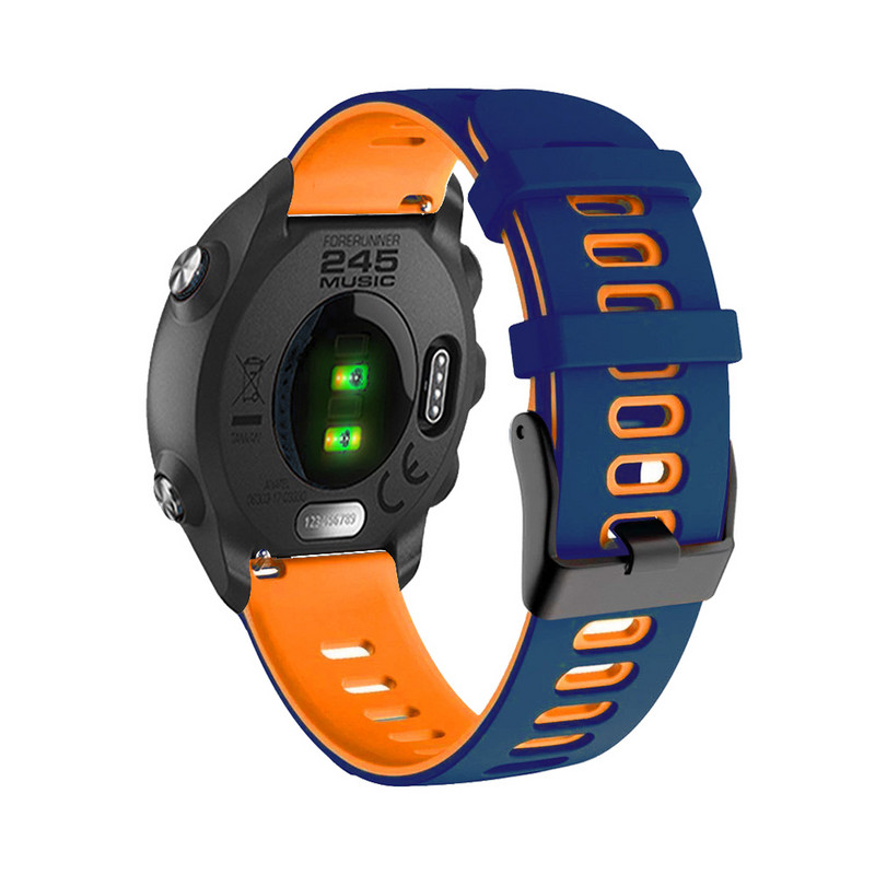 22 20 mm silikona siksniņa Garmin Forerunner 265 965 255 255M 245 645 158 55/Venu 2 Plus/Vivoactive 4 3/Venu SQ 2 rokassprādzes siksnām