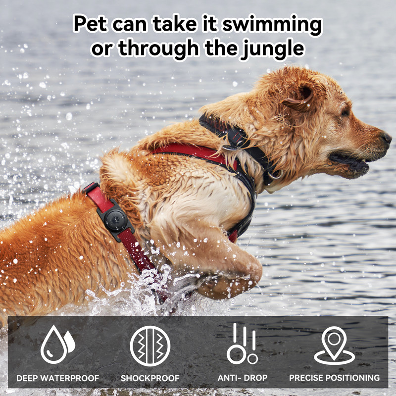 Silikonski Airtag držač ogrlice za pse za Apple AirTag kućište Vodootporni držač mačje ogrlice Otporan na trganje Air Tag Case Poklopac za GPS praćenje