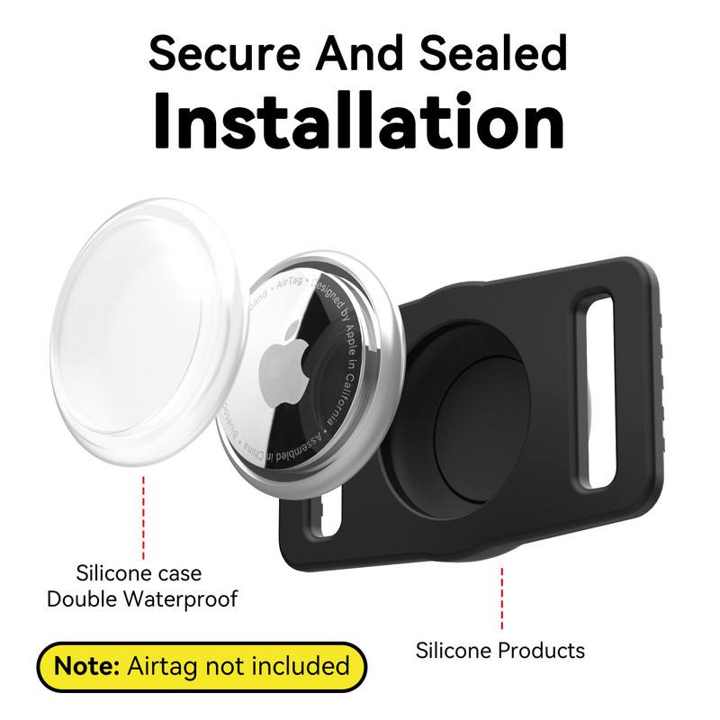 Silikonski Airtag držač ogrlice za pse za Apple AirTag kućište Vodootporni držač mačje ogrlice Otporan na trganje Air Tag Case Poklopac za GPS praćenje