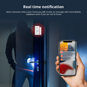 KERUI Tuya Smart WIFI Безжична охранителна алармена система Сирена 433Mhz Домашен сензор за движение срещу кражба Съвместим с Google Home Alexa