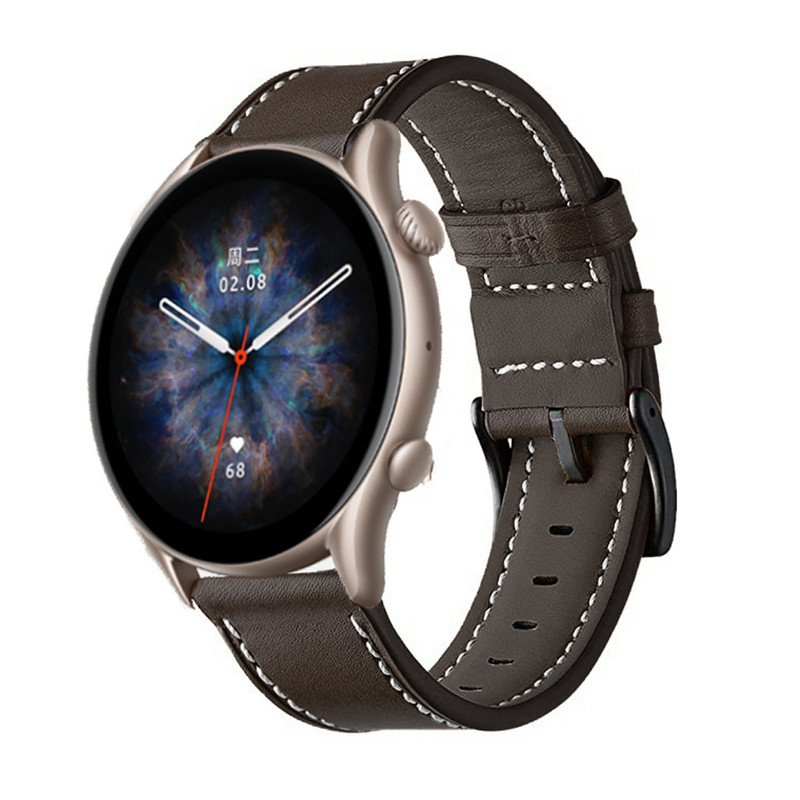 20 22 mm ādas siksniņa Amazfit GTR 4/2/47 mm/3/42 mm viedpulksteņa aproces aprocei GTS 4 Mini GTR 4 3 Pro rezerves pulksteņa siksniņa