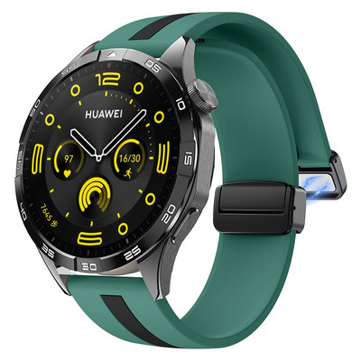 Mágneses D csatszíj Huawei GT4 3 GT2 pro 20mm 22mm szilikon szíj Samsung Galaxy Watch 6 5 4 készülékhez Garmin Vivoactive 4s-hez