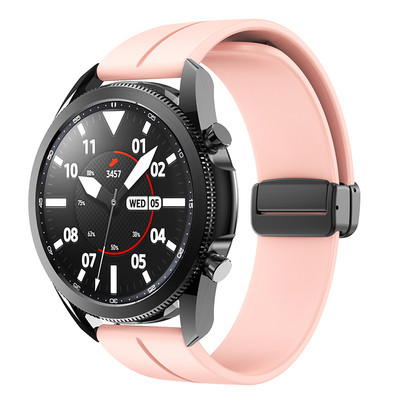 Mágneses D csatszíj Huawei GT4 3 GT2 pro 20mm 22mm szilikon szíj Samsung Galaxy Watch 6 5 4 készülékhez Garmin Vivoactive 4s-hez