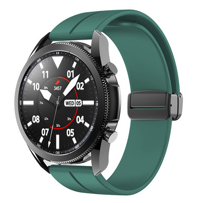 Mágneses D csatszíj Huawei GT4 3 GT2 pro 20mm 22mm szilikon szíj Samsung Galaxy Watch 6 5 4 készülékhez Garmin Vivoactive 4s-hez