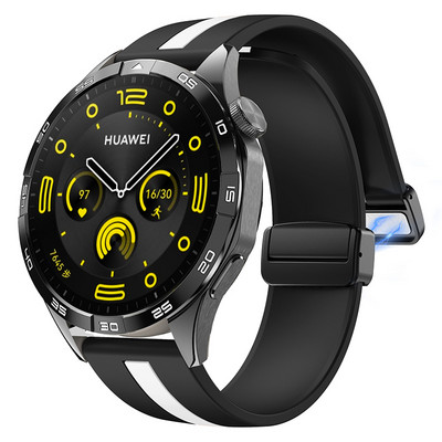 Mágneses D csatszíj Huawei GT4 3 GT2 pro 20mm 22mm szilikon szíj Samsung Galaxy Watch 6 5 4 készülékhez Garmin Vivoactive 4s-hez