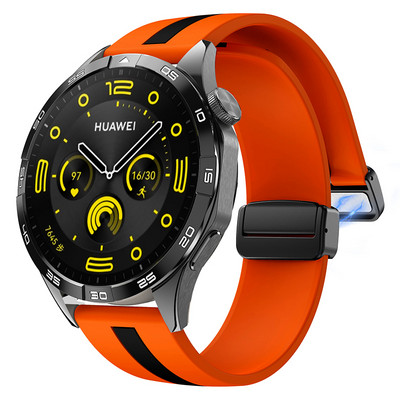 Mágneses D csatszíj Huawei GT4 3 GT2 pro 20mm 22mm szilikon szíj Samsung Galaxy Watch 6 5 4 készülékhez Garmin Vivoactive 4s-hez