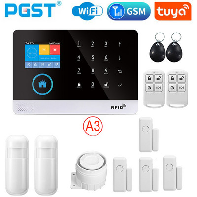 PGST - Sistem de alarmă inteligent pentru casă, alarmă de securitate cu senzori de mișcare și uși, WiFi, GSM, Tuya, lucru cu Alexa