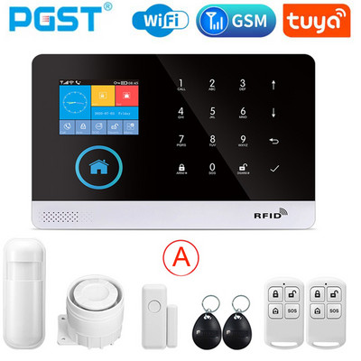 PGST - Sistem de alarmă inteligent pentru casă, alarmă de securitate cu senzori de mișcare și uși, WiFi, GSM, Tuya, lucru cu Alexa