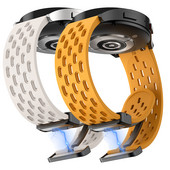 Caurums Silikona magnētiskā siksniņa Samsung Galaxy Watch 5 pro 6 4 classic 3 20mm 22mm siksniņa Samsung Watch Active2 Gear rokassprādzei